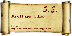 Strelinger Edina névjegykártya